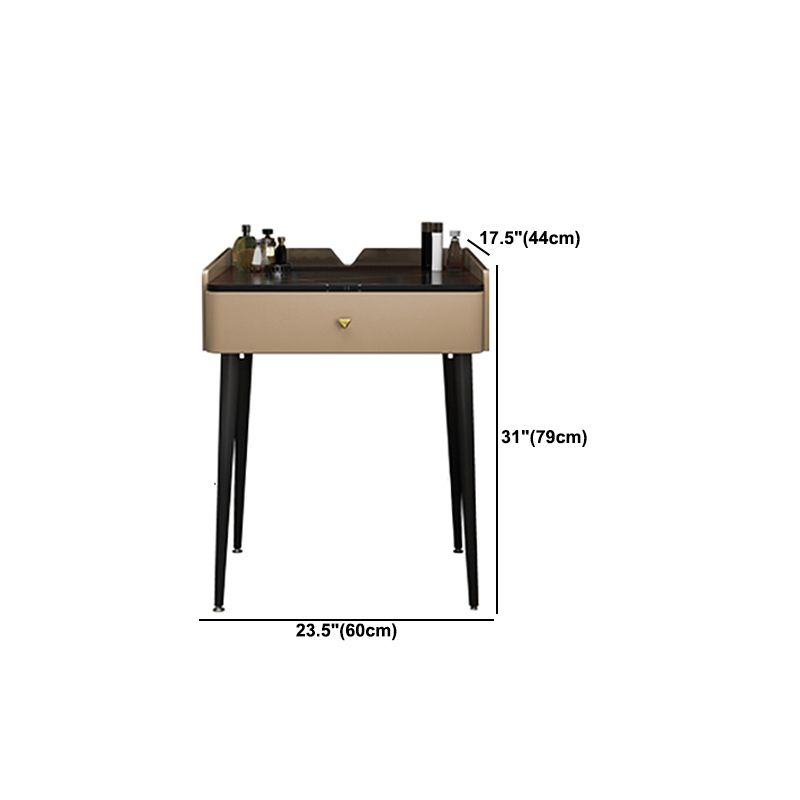 23.62 "Mesa de tocador de piedra ancha Mesa de tocador de maquillaje moderno con cajones de almacenamiento