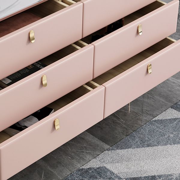 Modern Leatherwear Sideboard Stone Countertop Buffet Table with Drawer for Dining Room Clearhalo 'buffet_sideboard' 'Buffets & Sideboards' 'furn' 'furn_buffet_sideboard' 'Furniture' 'furniture_buffet_sideboard' 'Kitchen & Dining Furniture' 1200x1200_11224638-40e6-4ac2-8b2a-6f4c029a2184