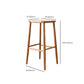 Sgabelli da bar senza schienale contemporaneo con base in legno massiccio ciliegia