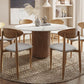 Round Dining Table Contemporary Dining Table with Solid Wood Pedestal