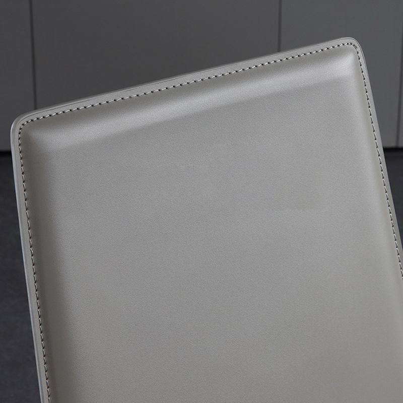 Faux Leather Modern Dining Room Chair Matte Finish Solid Back Dining Armless Chair Clearhalo 'Dining Chairs' 'Dining Tables & Seating' 'dining_chair' 'furn' 'furn_dining_chair' 'Furniture' 'furniture_dining_chair' 'Kitchen & Dining Furniture' 1200x1200_1124f53a-10c1-4fb2-a9cb-60bc167fba60