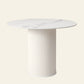 Round Dining Table Modern Black-white Furniture with Pedestal Base for Home