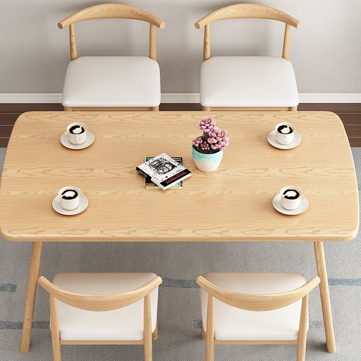 Minimalist Traditional Height Wood Dining Table Rectangle Dining Room Set For Home Clearhalo 'Dining Room Sets' 'Dining Tables & Seating' 'dining_room_set' 'furn' 'furn_dining_room_set' 'Furniture' 'furniture_dining_room_set' 'Kitchen & Dining Furniture' 'kitchen&dining_furn' 'kitchen' 1200x1200_112819bd-7459-4263-be26-26d2fcc975e4