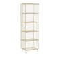Glam Style Standard Bookshelf Metal Closed Back Shelf Bookcase for Home Use Clearhalo 'Bookcases' 'furn' 'furn_bookcases' 'Furniture' 'furniture_bookcases' 'Office Furniture' 1200x1200_112c2381-07ea-4466-98da-daec030acc24