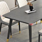 Industrial Kitchen Sintered Stone Table Standard Rectangle Dining Table with 4 Legs Base Clearhalo ' dining_table' 'Dining Tables & Seating' 'Dining Tables' 'furn' 'furn_dining_table' 'Furniture' 'furniture_dining_table' 'Kitchen & Dining Furniture' 'kitchen&dining_furn' 'kitchen' 'kitchen_dining_table' 1200x1200_112d5377-8342-4683-a9df-8f263219f139