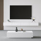 Floating TV Stand in White Contemporary TV Stand for Living Room