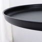 Mid-Century Modern Coffee Table Metal Tray Top Round Single Coffee Table Clearhalo 'Coffee & Accent Tables' 'Coffee Tables' 'coffee_tables' 'furn' 'furn_coffee_tables' 'Furniture' 'Living Room Furniture' 1200x1200_112e9599-df1c-45cc-927e-4e777a38d7f7