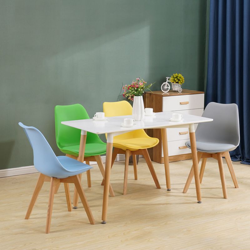 Scandinavian Home Side Chair Indoor Solid Back Plastic Dining Room Chair with Wood Legs Clearhalo ' kitchen&dining_furn' 'Dining Chairs' 'Dining Tables & Seating' 'dining_chair' 'Furniture' 'furniture_dining_chair' 'Kitchen & Dining Furniture' 'kitchen' 1200x1200_112f0846-3670-4c5c-8a52-b7d29ba54780