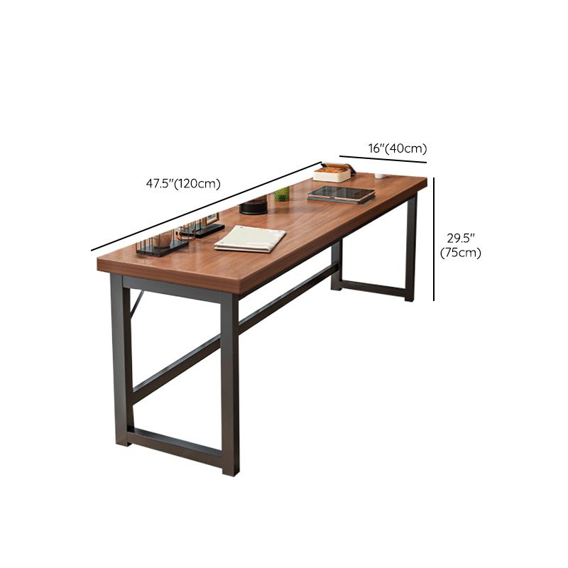 Industrial Style Bistro Bar Table Wooden Rectangle Metal Base Bar Table Clearhalo 'Bar Furniture' 'Bar Tables' 'bar_tables' 'furn' 'furn_bar_tables' 'Furniture' 'Kitchen & Dining Furniture' 1200x1200_112f7b79-7f01-437e-ae0f-178c0d14e7ae