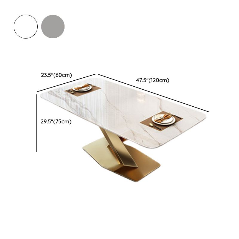 Ensemble de table à manger en finition polie 1/2/5/7 Pièces en métal Ensemble pour la maison