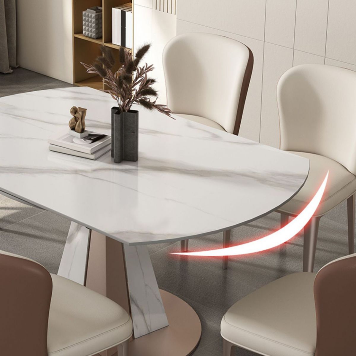 Modern Sintered Stone Dining Table Set 1/2/5/7/9 Pieces Dining Set for Home Use Clearhalo 'Dining Room Sets' 'Dining Tables & Seating' 'dining_room_set' 'furn' 'furn_dining_room_set' 'Furniture' 'Kitchen & Dining Furniture' 1200x1200_113064e4-42eb-4775-9d0d-4ee454c1d2e0