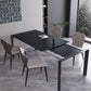 5/7/9 Pcs Modern Stone Rectangle Shape Dinette Table with Armless Chair