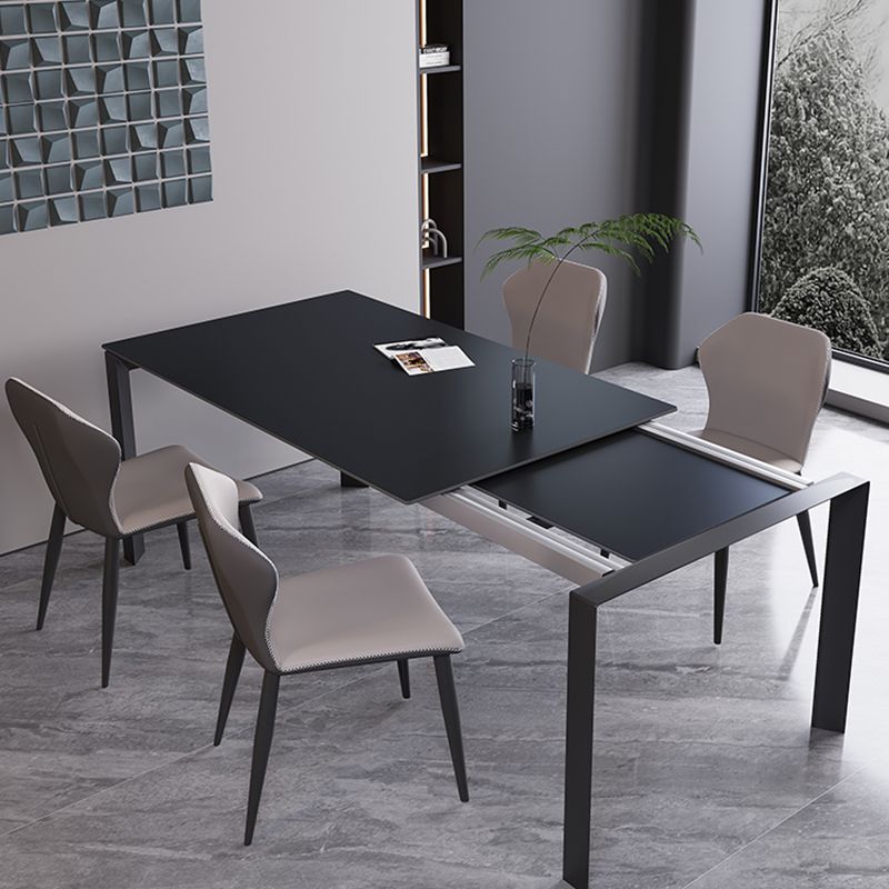 5/7/9 Pcs Modern Stone Rectangle Shape Dinette Table with Armless Chair