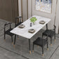 Modern Black Base Dining Set 1/4/5/7 Pieces Stone Top Indoor Dinette Set Clearhalo 'Dining Room Sets' 'Dining Tables & Seating' 'dining_room_set' 'furn' 'furn_dining_room_set' 'Furniture' 'Kitchen & Dining Furniture' 1200x1200_113302d3-917f-41eb-9371-b9aeb7c33367