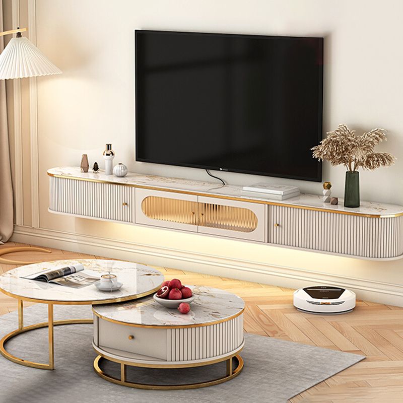 Glam TV Media Console Stone TV Stand Console for Living Room Clearhalo 'furn' 'furn_tv_stands_entertainment_centers' 'Furniture' 'Living Room Furniture' 'TV Stands & Entertainment Centers' 'TV Stands & Media Storage Furniture' 'tv_stands_entertainment_centers' 1200x1200_1133b799-a9ca-448f-96d1-7f8c622f5ee0