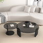 3 Legs Coffee Cocktail Table with Round Glass Top Contemporary Clearhalo 'Coffee & Accent Tables' 'Coffee Tables' 'coffee_tables' 'furn' 'furn_coffee_tables' 'Furniture' 'Living Room Furniture' 1200x1200_1134c033-e610-48f8-93b0-1efc0ea48f6c