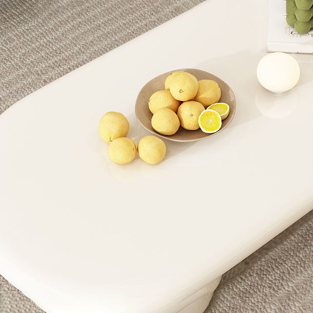 Modern 4 Legs Cocktail Table Oval Engineered Wood Coffee Table - White Clearhalo 'Coffee & Accent Tables' 'Coffee Tables' 'coffee_tables' 'furn' 'furn_coffee_tables' 'Furniture' 'Living Room Furniture' 1200x1200_1136a372-2199-4686-8c7a-70777c21b2ca