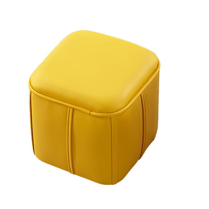 Solid Color Leather Standard Stool Modern Style Simple Unique Shape Footrest Clearhalo 'furn' 'furn_ottomans_poufs' 'Furniture' 'Living Room Furniture' 'Ottomans & Poufs' 'ottomans_poufs' 1200x1200_1136dcc7-defd-4ec9-8334-6dde6466390b