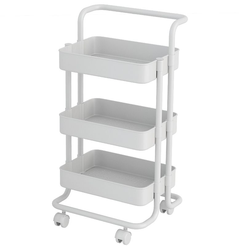 Industrial Vertical Etagere Bookshelf Iron Frame Plastic Shelf with Caster Wheels Clearhalo 'Bookcases' 'furn' 'furn_bookcases' 'Furniture' 'furniture_bookcases' 'kitchen' 'kitchen_bookcases' 'Living Room Furniture' 'Office Furniture' 1200x1200_113a5bb2-94be-4f9a-9690-99f1b3a463bb