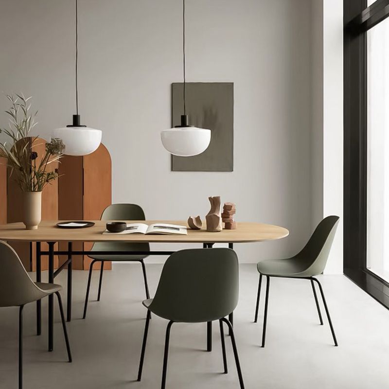 Metal Modern Oval Dining Table Wood Top Table for Dining Room and Kitchen Clearhalo ' dining_table' 'Dining Tables & Seating' 'Dining Tables' 'furn' 'furn_dining_table' 'Furniture' 'furniture_dining_table' 'Kitchen & Dining Furniture' 'kitchen&dining_furn' 'kitchen' 'kitchen_dining_table' 1200x1200_113c4615-719d-4fb5-9c7e-905d4b7026da