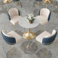 Glam Round Sintered Stone Dining Table Set 1/2/3/4/5 Pieces Dining Set for Home Use Clearhalo 'Dining Room Sets' 'Dining Tables & Seating' 'dining_room_set' 'furn' 'furn_dining_room_set' 'Furniture' 'Kitchen & Dining Furniture' 1200x1200_113c7e41-8111-4780-927a-8a1436ed81f9