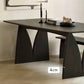 Mesa de comedor de madera maciza de pino mesa de doble pedestal moderna en negro