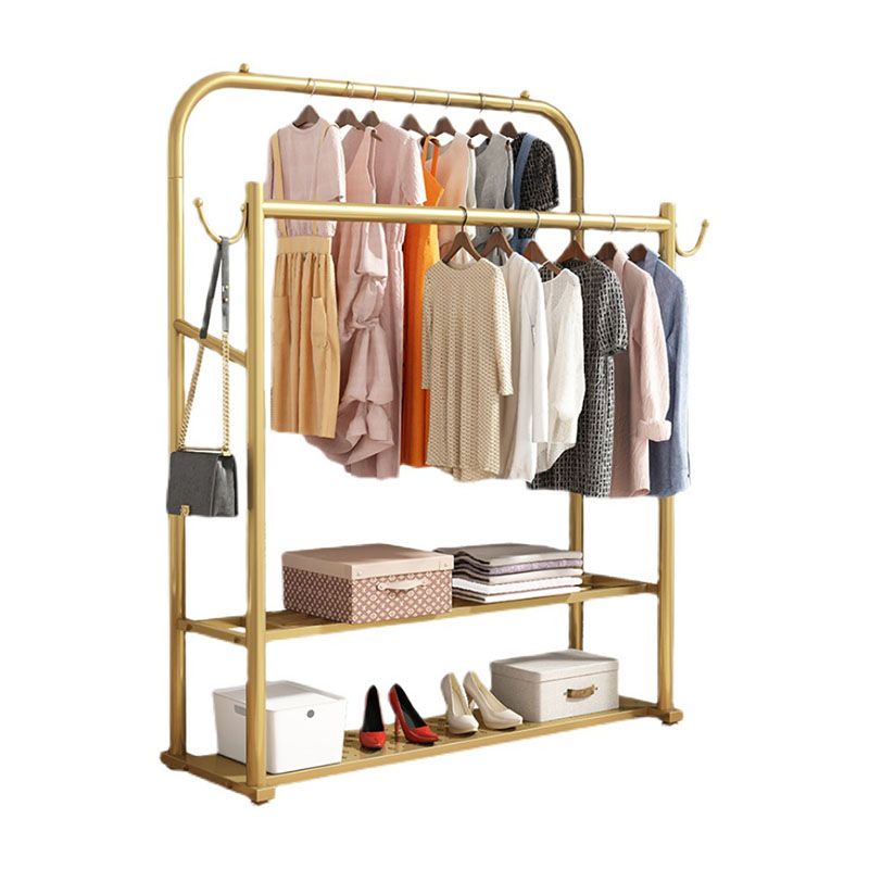 Estante de pelaje de estilo industrial Pure Color Free Standing Metallic Coat Rack