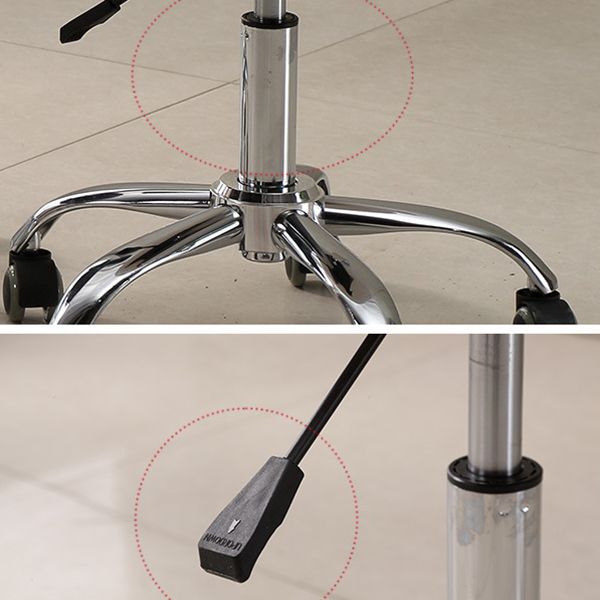 Modern Desk Chair with Wheels Leather Desk Chair in White/Black Clearhalo 'furn' 'furn_office_chair' 'Furniture' 'Office Chairs' 'Office Furniture' 'office_chair' 1200x1200_113f795a-cb76-475c-8993-6991c66ecb96