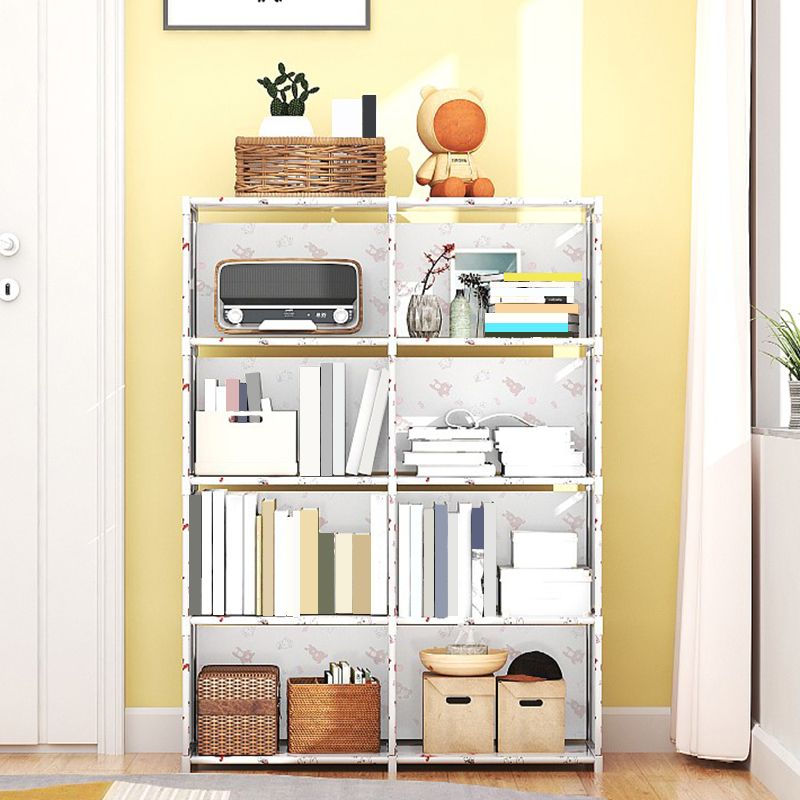 Moderne Stoffe Bücherregal, geometrisches Bücherregal für Wohnzimmer