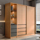 Engineered Wood Wardrobe Armoire with Drawer Contemporary Wardrobe Closet