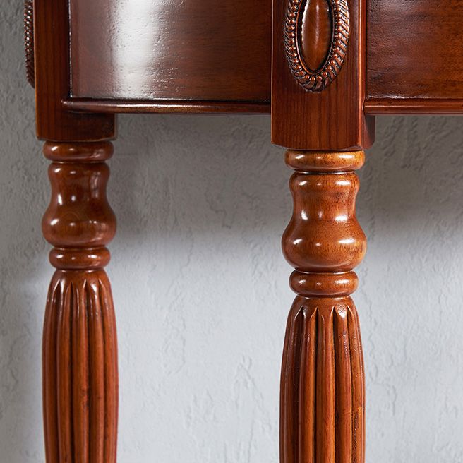 Tavolo vittoriano marrone tavolo con console di divano mezza luna per hall