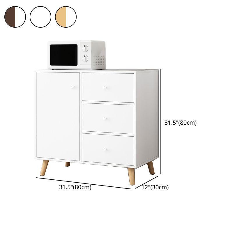 Sideboard in legno ingegnerizzato contemporaneo con cassetti e conservazione