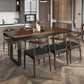 Industrial Dining Set 1/5/7 Pieces Rectangle Pine Wood Dining Table for Kitchen