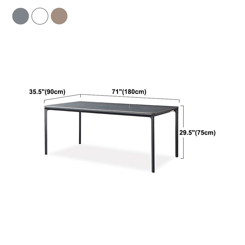 Rectangle Dining Table Sintered Stone Table Industrial Style with 4 Legs Clearhalo ' dining_table' 'Dining Tables & Seating' 'Dining Tables' 'furn' 'furn_dining_table' 'Furniture' 'furniture_dining_table' 'Kitchen & Dining Furniture' 'kitchen&dining_furn' 'kitchen' 'kitchen_dining_table' 1200x1200_1142e6b1-b823-4cd3-85c1-8e621d12530d