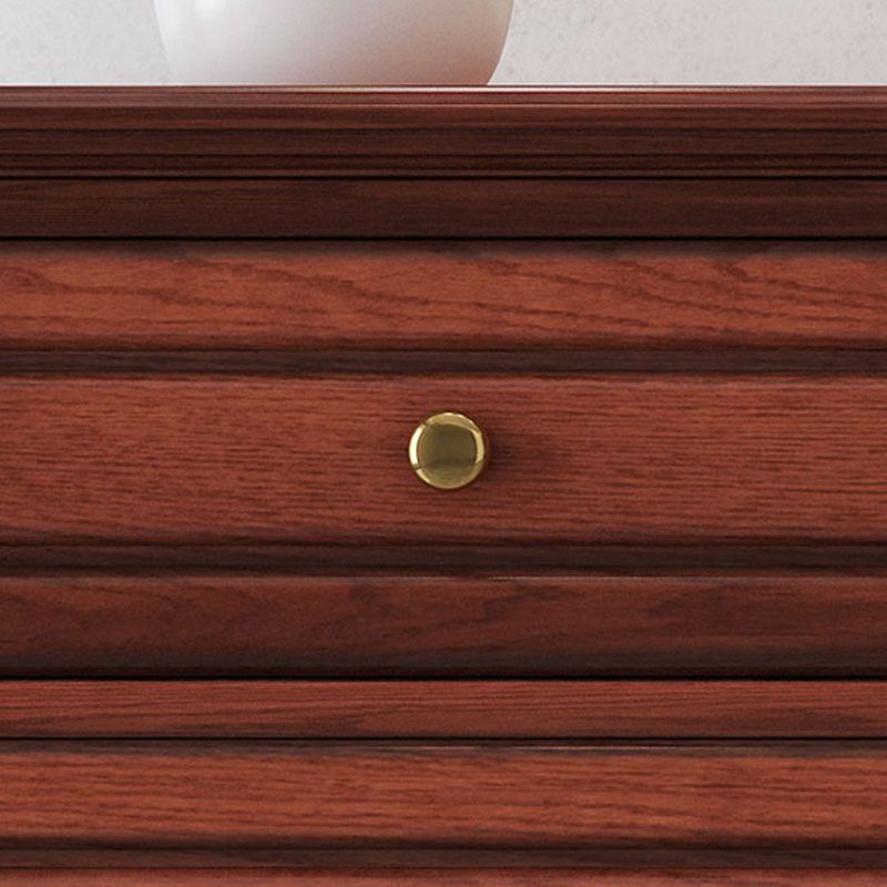 Coffre de rangement en bois massif traditionnel américain, 16,11 "W