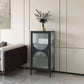 Living Room Minimalism Kitchen Server Glass Door Metal Frame Dining Server Clearhalo 'buffet_sideboard' 'Buffets & Sideboards' 'furn' 'furn_buffet_sideboard' 'Furniture' 'Kitchen & Dining Furniture' 1200x1200_11430a37-72fa-4bbc-a537-744133ff3497