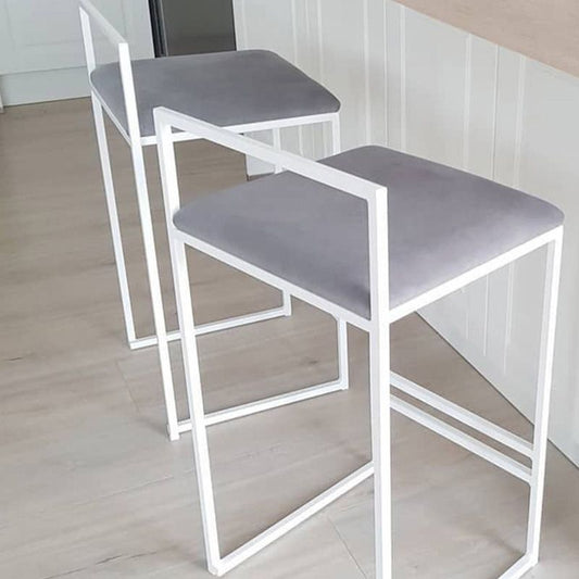 Contemporary Iron Counter Height Stools Low Back Bar Stool with Footrest Clearhalo 'Bar Furniture' 'Bar Stools' 'bar_stools' 'furn' 'furn_bar_stools' 'Furniture' 'Kitchen & Dining Furniture' 1200x1200_11433cac-4297-4149-a879-32f7dd1d62a6