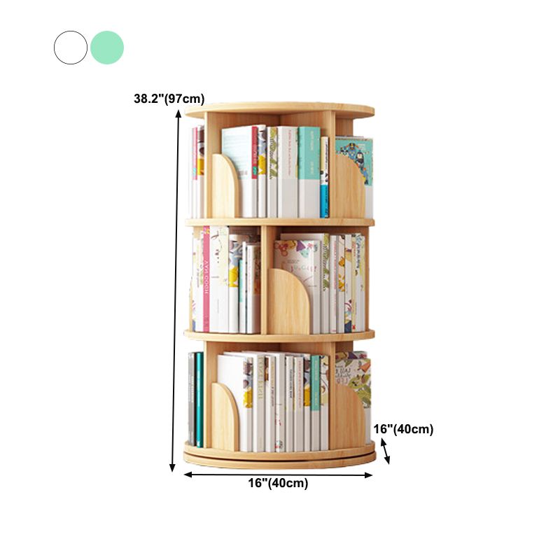 Runde Rotatable Bücherregal Holz geschlossener Speicherbuch für Home Office, 16 " / 18" W.