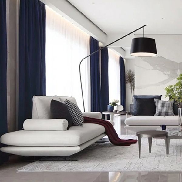 Contemporary Upholstered Solid Color Lounge Chair with Metal Legs Clearhalo 'Chairs & Seating' 'Chaise Lounge' 'chaise_lounge' 'furn' 'furn_chaise_lounge' 'Furniture' 'Living Room Furniture' 1200x1200_114411b6-aa51-4e23-82db-68b173c754de