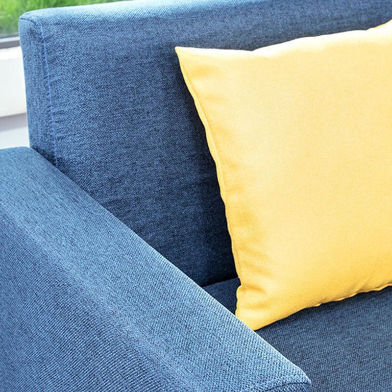 Cotton Blend Loose Back Square Arm Slipcovered Convertible Sofa Bed for Apartment Clearhalo 'furn' 'furn_sofas' 'Furniture' 'Living Room Furniture' 'Sofa' 'sofas' 1200x1200_1144db5e-f769-4a73-bfac-663657568528