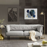 Moderne Kunstlederstandard -Sofa -Tuxedo -Armsofa für Wohnzimmer