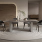 Glossy Gray Stone Dining Table Set 1/4/5/7 Pcs Dinette Set with Arm Chairs Clearhalo 'Dining Room Sets' 'Dining Tables & Seating' 'dining_room_set' 'furn' 'furn_dining_room_set' 'Furniture' 'Kitchen & Dining Furniture' 1200x1200_11476a8f-fe70-45ad-8c10-b8cab27872c7