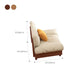 Scandinavian Solid Color Sofa 32.67" Wide Armless Tufted Back Sofa
