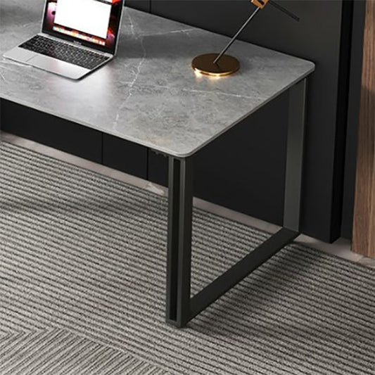 Sled Rectangular Office bureau de bureau blanc et gris pour le bureau