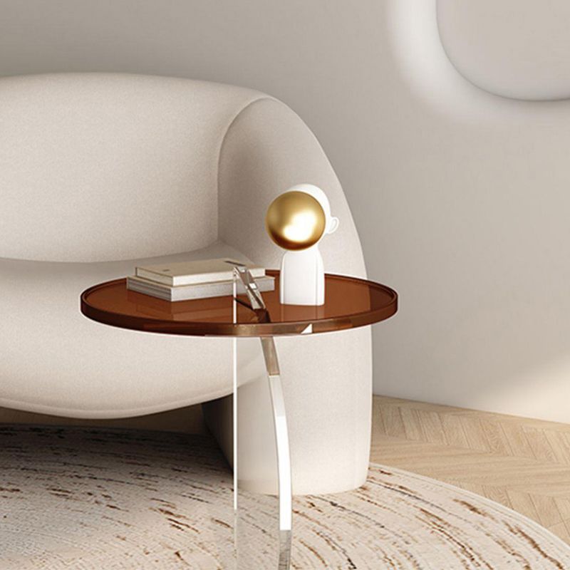 Glamouröser Ecktisch Plastikpodest rund Wohnzimmersofa Seitenakzentisch