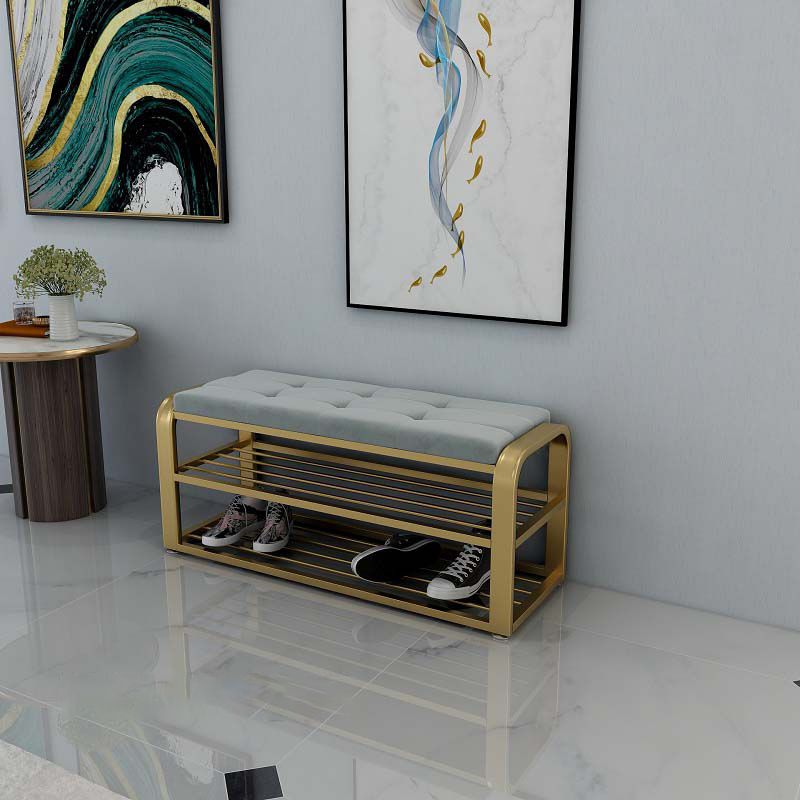 Modern Shoe Storage Bench Velvet Foam Bench with Legs for Living Room Clearhalo 'Benches' 'Chairs & Seating' 'furn' 'furn_benches' 'Furniture' 'Living Room Furniture' 1200x1200_1149afe9-c4b3-40d2-99a5-f45ebd66d1f4