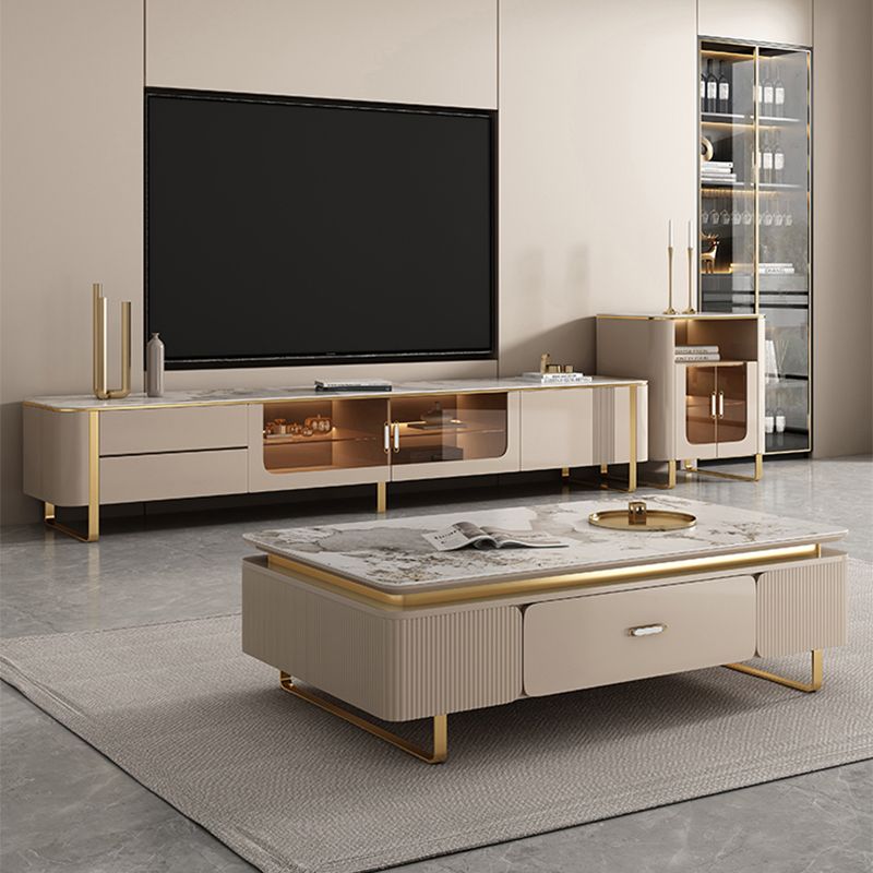 27" Wide Glam Cocktail Table Rectangle Coffee Table with Drawer Clearhalo 'Coffee & Accent Tables' 'Coffee Tables' 'coffee_tables' 'furn' 'furn_coffee_tables' 'Furniture' 'Living Room Furniture' 1200x1200_114ac035-3fb2-454e-b44f-f387abd362ee