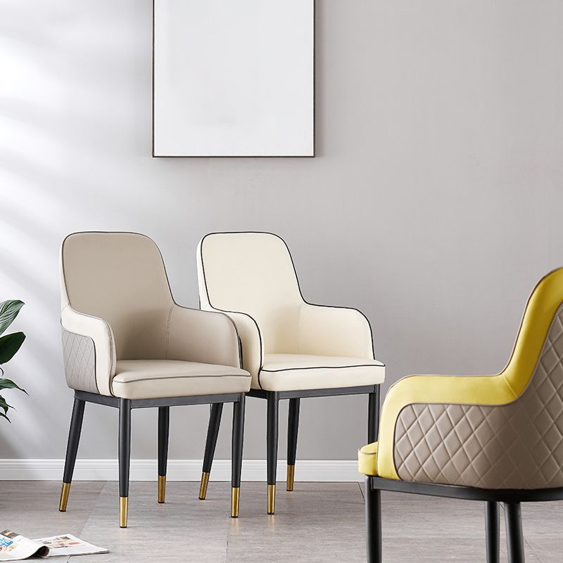 Contemporary Style Dining Side Chair Kitchen Arm Chair with Metal Legs Clearhalo ' kitchen&dining_furn' 'Dining Chairs' 'Dining Tables & Seating' 'dining_chair' 'furn' 'furn_dining_chair' 'Furniture' 'furniture_dining_chair' 'Kitchen & Dining Furniture' 'kitchen' 1200x1200_114bf392-3d03-4b53-935d-3980b008f9c5