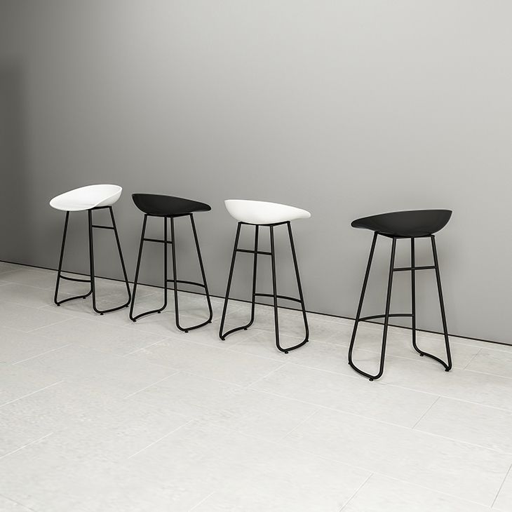Modern Milk Tea Shop Low Back Stool Matte Finish Plastic Barstool Clearhalo 'Bar Furniture' 'Bar Stools' 'bar_stools' 'Furniture' 'furniture_bar_stools' 'Kitchen & Dining Furniture' 1200x1200_114c9e6a-027a-4ca4-92ea-f7457c738eca