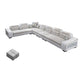 Modern Style Sectional Tufted Back Ramp Armrest White Storage Rack Sofa Clearhalo 'furn' 'furn_sectionals' 'Furniture' 'Living Room Furniture' 'Sectionals' 1200x1200_1150a84e-1e53-4f49-9001-f7b94926378a